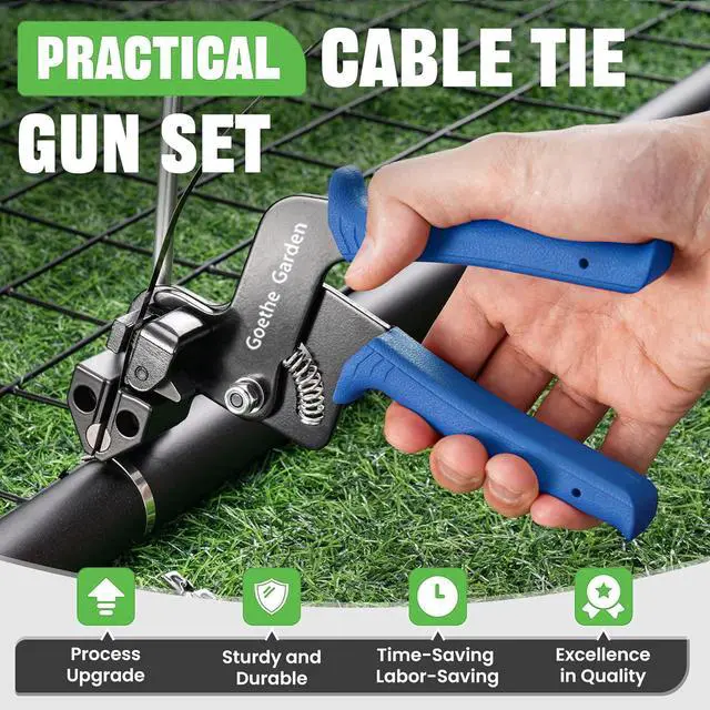 Alt view image 3 of 7 - WCT322 Stainless Steel Cable Tie Gun for Fastening and Cutting up to 12mm Width Cable Ties,4 Size For Multi-purpose Cable Ties, Suitable For Fixing Fences, Pipes, Etc. Outdoor