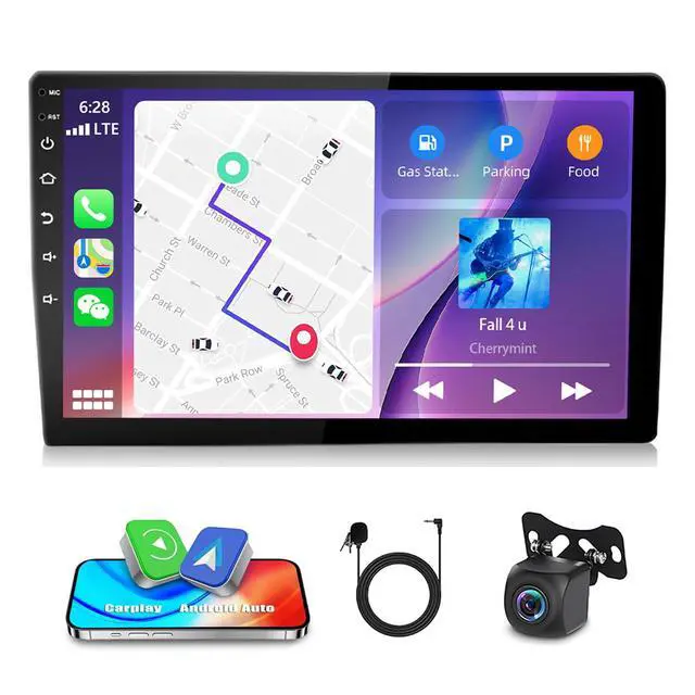 Alt view image 2 of 7 - 4+64G 10.1" Car Stereo Radio for Chevrolet Silverado 1500 2500 1999-2006 | Upgraded Double Din GPS Navi Head Unit Touch Screen Android 14 w/Wireless Carplay Android Auto-/FM/SWC/WiFi/Bluetooth/Camera