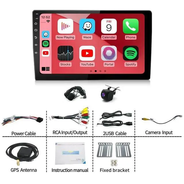 Alt view image 3 of 7 - 4+64G 10.1" Car Stereo Radio for Chevrolet Silverado 1500 2500 1999-2006 | Upgraded Double Din GPS Navi Head Unit Touch Screen Android 14 w/Wireless Carplay Android Auto-/FM/SWC/WiFi/Bluetooth/Camera
