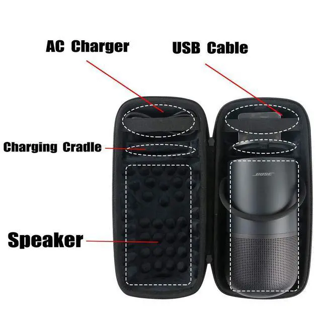 Alt view image 4 of 7 - Hard Carrying Case for Bose Smart/Home Speaker Triple Black | Durable Protective Material, Organized Daily Storage, Travel-Ready Portable Storage, Fits for Bose Smart/Home Speaker Triple