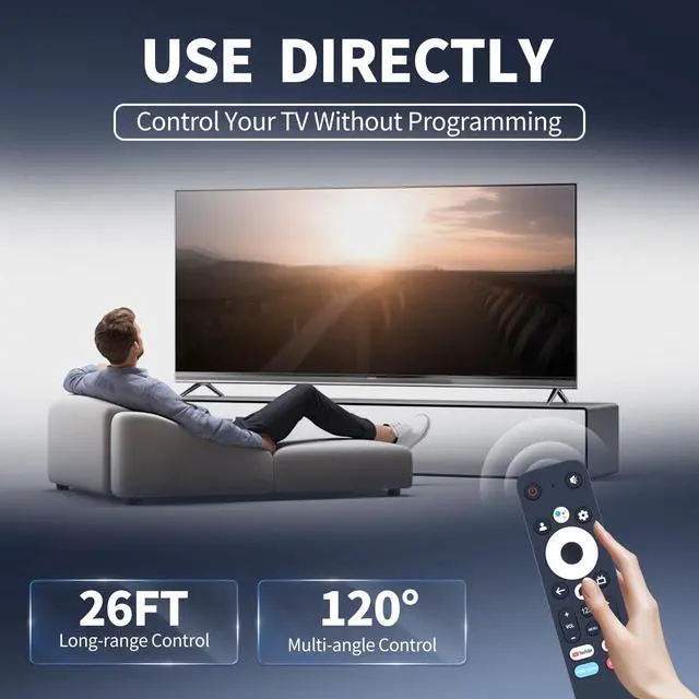 Alt view image 3 of 7 - GTV-Remote-S Replacement Remote Control for Element Google TV Streaming Media Player, Voice Search, Compatible Models E650AE65G E650AE55G E450AD70G etc