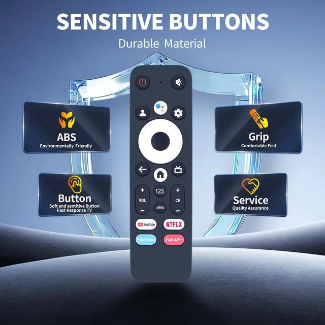 Alt view image 5 of 7 - GTV-Remote-S Replacement Remote Control for Element Google TV Streaming Media Player, Voice Search, Compatible Models E650AE65G E650AE55G E450AD70G etc