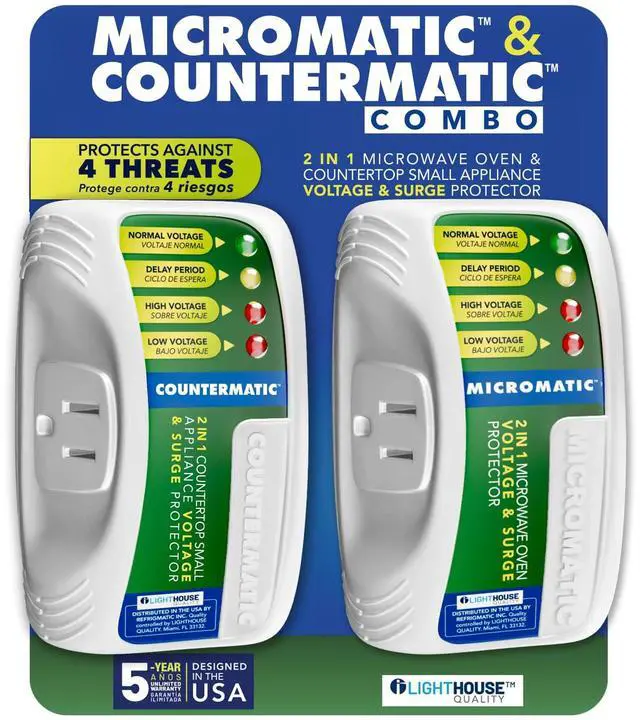 Main image of Two Electronic Voltage & Surge Protector Combo Micromatic for Microwaves and Countermatic for Kitchen Appliances