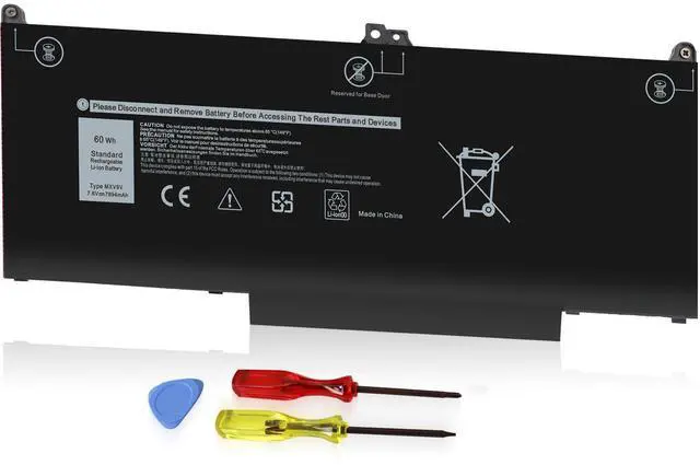 Main image of 60Wh Type MXV9V 7.6V Laptop Battery for Dell Inspiron 7300 7306 2-in-1 Black Series, Latitude 7400 7300 E5300 E5310 5300 5310 2-in-1 P96G P97G P99G P100G P100G001 5VC2M 829MX 05VC2M 4-Cell