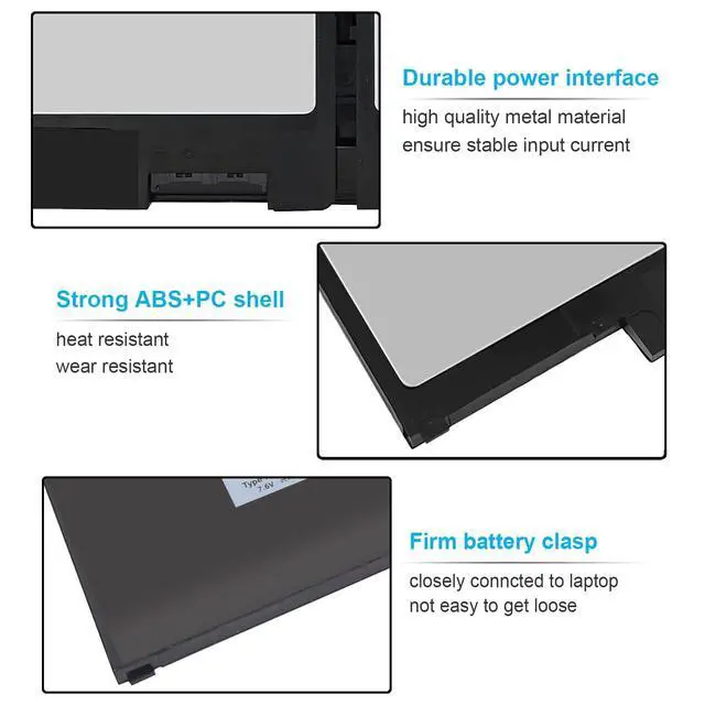 Alt view image 3 of 5 - 60Wh Type MXV9V 7.6V Laptop Battery for Dell Inspiron 7300 7306 2-in-1 Black Series, Latitude 7400 7300 E5300 E5310 5300 5310 2-in-1 P96G P97G P99G P100G P100G001 5VC2M 829MX 05VC2M 4-Cell