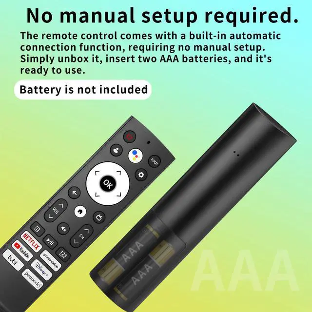 Alt view image 3 of 7 - 2PCS Replacement Remote Control for Hisense Smart Google TVfor Hisense Android/Google Smart TV Remote