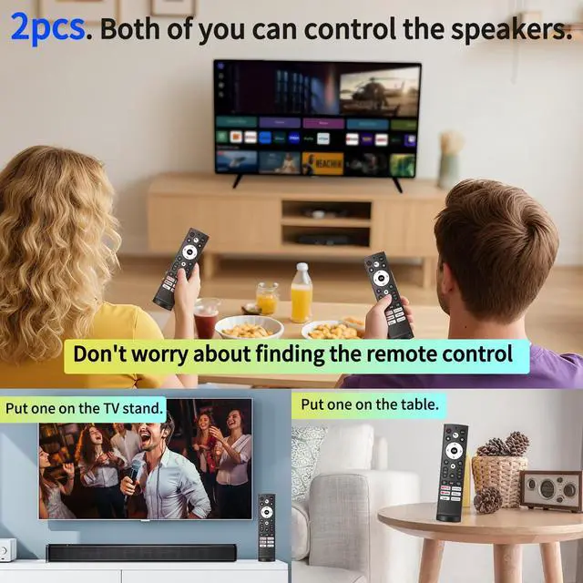 Alt view image 4 of 7 - 2PCS Replacement Remote Control for Hisense Smart Google TVfor Hisense Android/Google Smart TV Remote