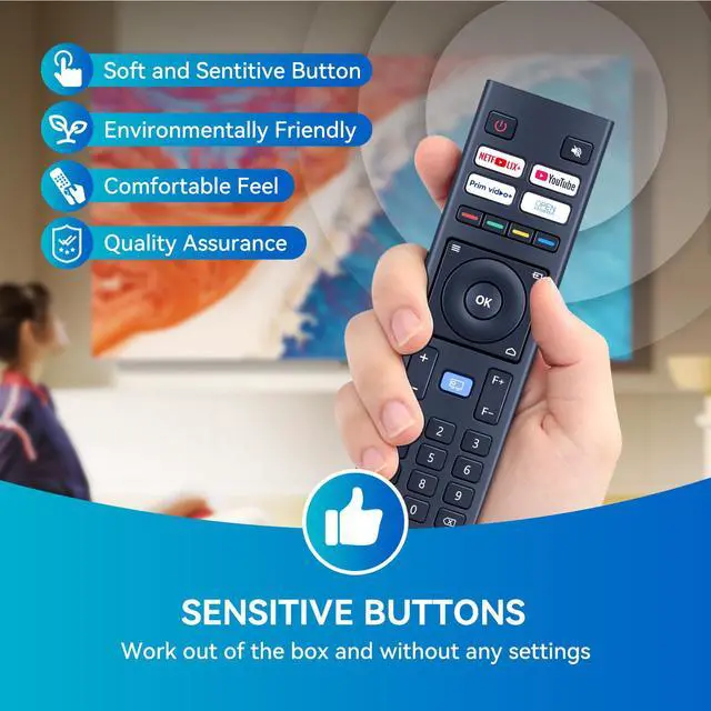 Alt view image 5 of 7 - Replacement Remote Control for VOPLLS 4K M10 Projector, for WiMiUS K9, for MECOOL KP2, for DBPOWER G01 Projector, for YABER V12 U12, for TOPTRO X9, for Blitzwolf BW-V6, for FUDONI S1, for TOPTRO