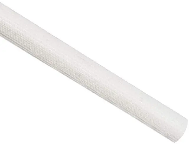 Main image of Insulation Braid Sleeve, 9.8Ft-12mm High TEMP Silicone Fiberglass Sleeve White