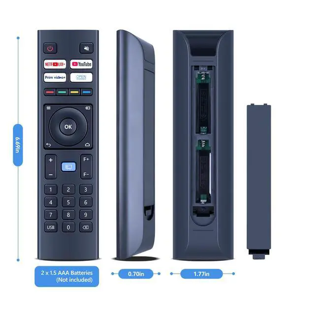 Alt view image 7 of 7 - Replacement Remote Control for VOPLLS 4K M10 Projector, for WiMiUS K9, for MECOOL KP2, for DBPOWER G01 Projector, for YABER V12 U12, for TOPTRO X9, for Blitzwolf BW-V6, for FUDONI S1, for TOPTRO
