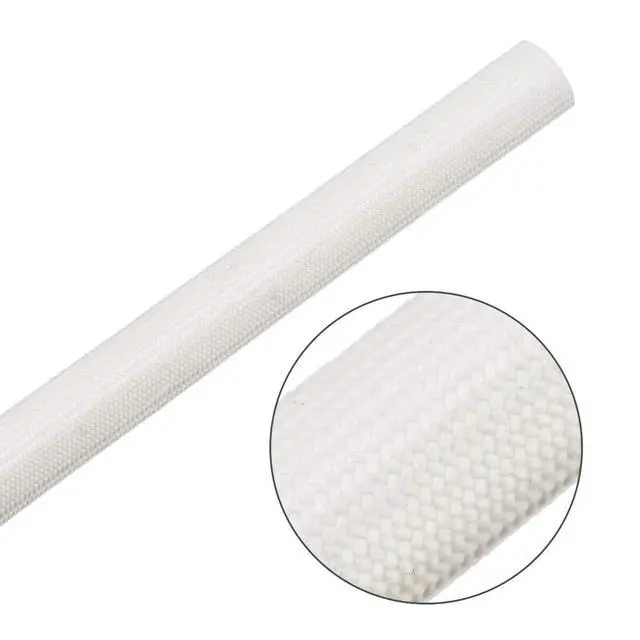 Alt view image 3 of 5 - Insulation Braid Sleeve, 9.8Ft-12mm High TEMP Silicone Fiberglass Sleeve White