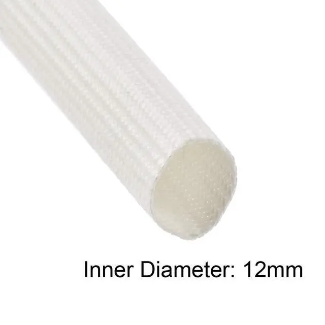 Alt view image 4 of 5 - Insulation Braid Sleeve, 9.8Ft-12mm High TEMP Silicone Fiberglass Sleeve White