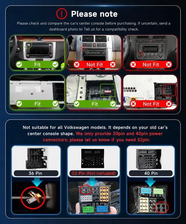 Alt view image 3 of 7 - 4G+64G Car Radio for Volkswagen VW Jetta Golf Passat Seat Skoda Stereo | Android 15 Wireless CarPlay/Android Auto 7 inch IPS Touchscreen Type-C Bluetooth GPS 5G WiFi DSP FM/RDS SWC AHD Backup Camera