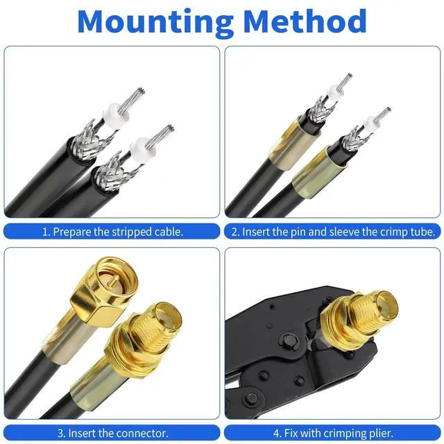 Alt view image 6 of 6 - RG8X Coaxial Cable 100ft Low Loss RG 8X 50 Ohm Coax Cable Black | weatherproof for outdoor antennas extension, CB Antenna Jumper