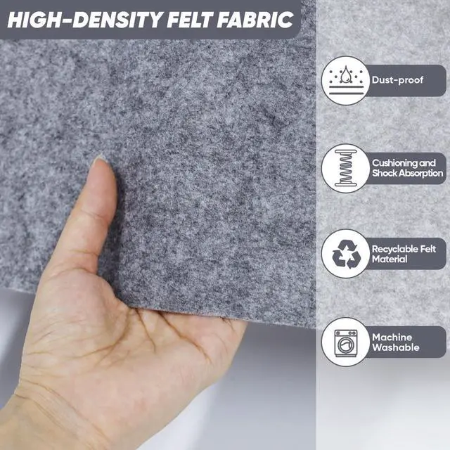 Alt view image 2 of 7 - TV Cover for Moving & Packing 60"-65" Felt Flat Screens TV Wrap Protector | Anti-Scratch TV Dust Cover for TV Packing Boxes Protection TV Moving Home Renovation Pet Scratch or Other Furniture, Straps