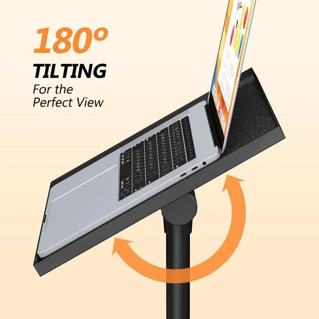 Alt view image 4 of 7 - Projector Stand Tripod on Wheels, Adjustable Height 31-56 Inches, Laptop Tripod Stand Rolling, Heavy Duty Projector Tripod Metal Construction, Multifunctional for Office & Home (31-56 Inches)