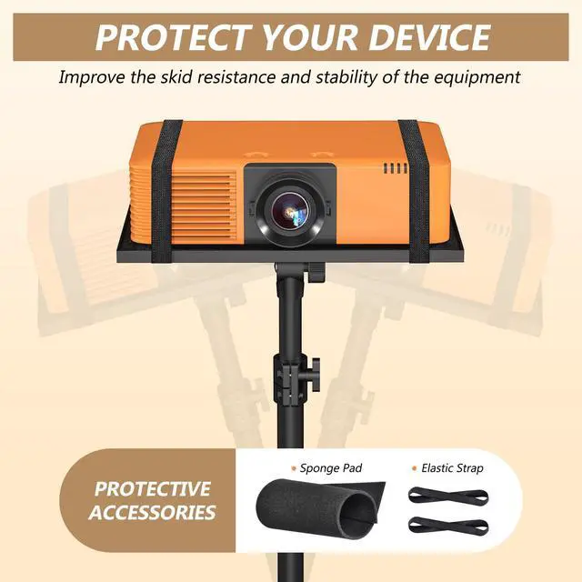 Alt view image 7 of 7 - Projector Stand Tripod on Wheels, Adjustable Height 31-56 Inches, Laptop Tripod Stand Rolling, Heavy Duty Projector Tripod Metal Construction, Multifunctional for Office & Home (31-56 Inches)