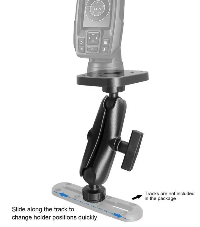 Alt view image 2 of 7 - Fish Finder Mount, Track Ball with T-Bolt Attachment, Marine Electronic/Depth Finder Mount with 1.5" / C Size Ball for Boat, Compatible with Garmin, Lowrance and More