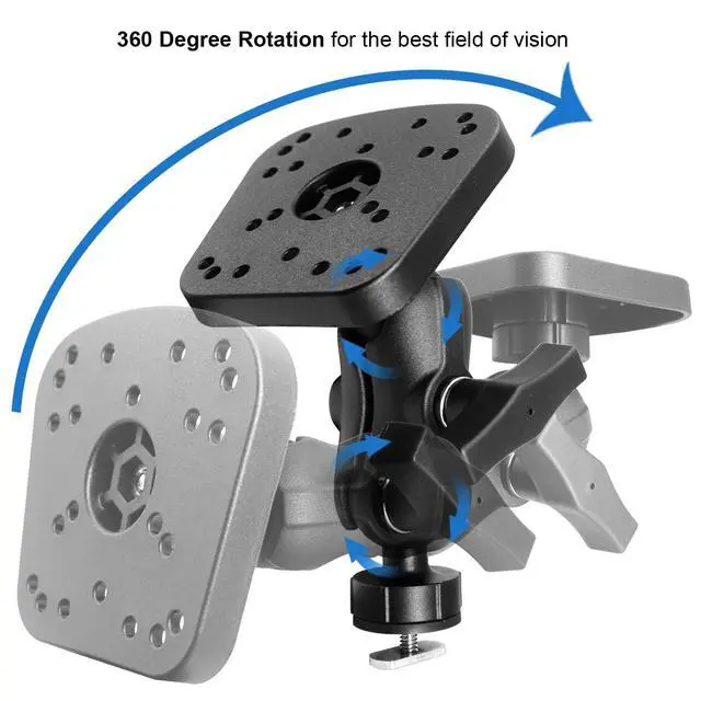 Alt view image 5 of 7 - Fish Finder Mount, Track Ball with T-Bolt Attachment, Marine Electronic/Depth Finder Mount with 1.5" / C Size Ball for Boat, Compatible with Garmin, Lowrance and More