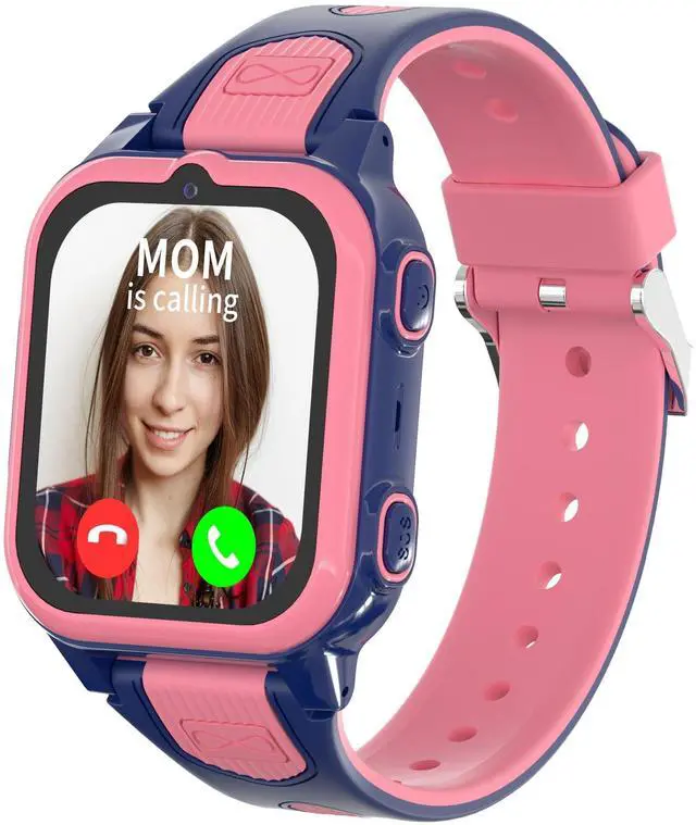 Main image of 4G Kids Smart Watches Girls with GPS Tracker & Phone Call, GPS Smartwatch for Kids Age 5-12 with SOS Calling, HD Camera Video Call Voice Chat Alarm Clock Pedometer Touchscreen (Pink)