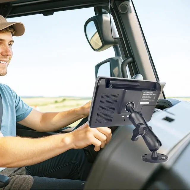 Alt view image 4 of 7 - for Furrion 5 & 7 Camera Monitor Mount, Aluminum Alloy Adjustable Ball Joint Bracket with Fixed Screw Base for RV Backup Systems