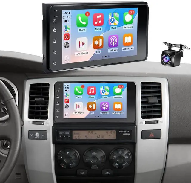Main image of Android Car Stereo for Toyota 4Runner 2003-2009 Tundra 2003-2006 Sequoia 2003-2007 Radio with CarPlay &Android Auto, 7inch Screen for 4Runner with GPS Backup Camera FM Bluetooth