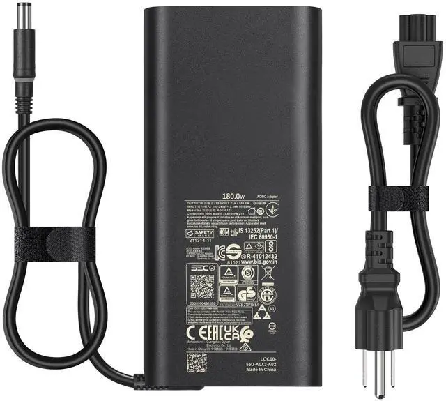 Main image of 180W GaN 7.4mm Laptop Charger Compatible with Dell Precision | 19.5V 9.23A Center Pin AC Adapter for Alienware M15 M17 15 17 7670-7780 Barrel Tip Replaces LA180PM210 HA180PM210 10KFT TXR1N