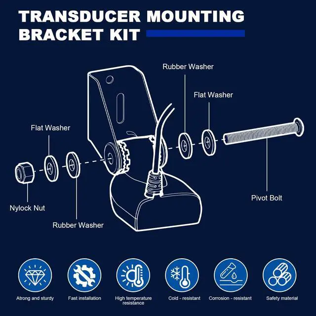 Alt view image 4 of 7 - 740162-1 MHX MXNT Metal Bracket, Transducer Mounting Bracket for Si G2N Transom Mounting Hardware, Transducer Mount Compatible for XNT Transom-Mount Transducers
