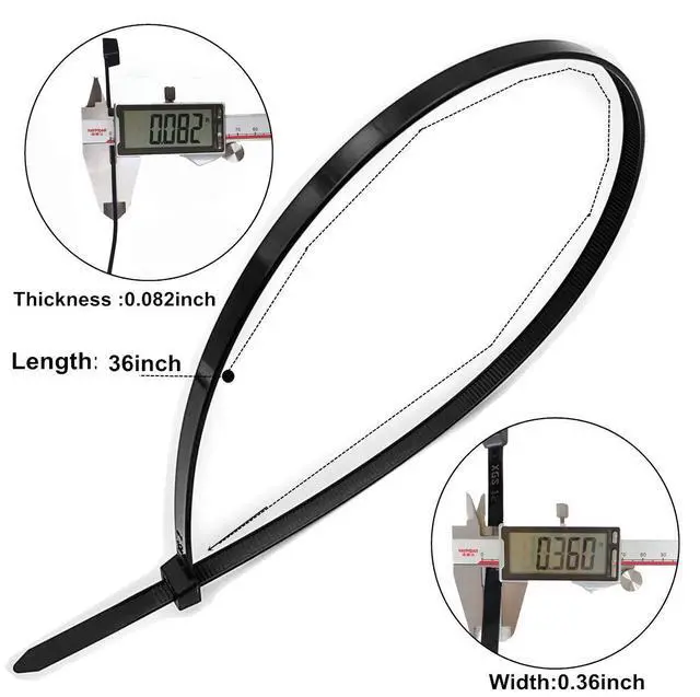 Alt view image 3 of 7 - 36 Inch Ultra Heavy Duty Zip Ties,50 Piece Multi-Purpose UV Cable Ties with 200 Pounds Tensile Strength