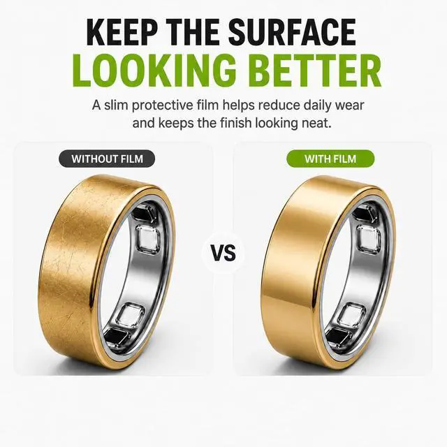 Alt view image 5 of 7 - 20 Pack for Oura Ring 5 Skin Cover | Scratch-Resistant Ultra Thin & Clear Invisible Protective Film for Oura Ring Gen 5 Cover - Size 12