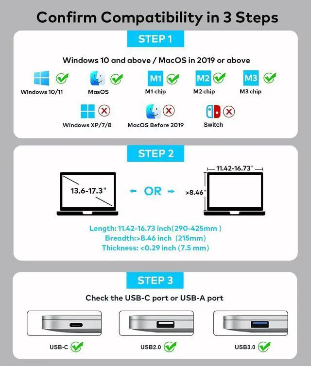 Alt view image 5 of 6 - YUTOO 4 Screen Laptop Monitor Extender | One USB-C Cable for M1 M2 M3 | 14" 1080P FHD IPS 4 Screen Monitor for Laptops 13.6~17.3 inch | Quad Screen Extender Display for MacBook/Windows/Switch/PS5