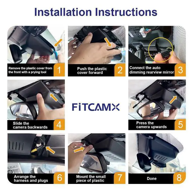 Alt view image 6 of 6 - 4K Dash Cam Suitable for Hyundai Sonata 2024 2025 & Hybrid (Part No#L1600), OEM Factory Look, 2160P UHD Video, Built-in WiFi & APP, Loop Recording, Gravity Sensor, Plug & Play, 64GB Card