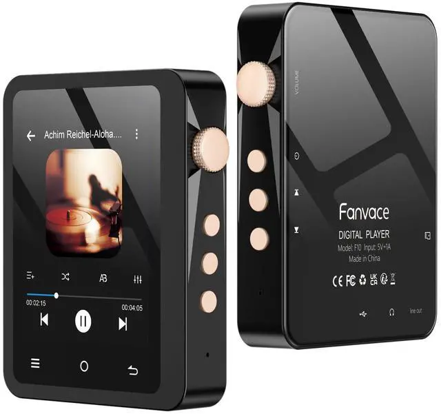 Main image of HiFi MP3 Player with Bluetooth 5.3, Lossless DSD High-Resolution Digital Audio Music Player, Portable DAC FLAC Audio Player, 192Khz/24bit, 2.8" Touchscreen & Leather Case