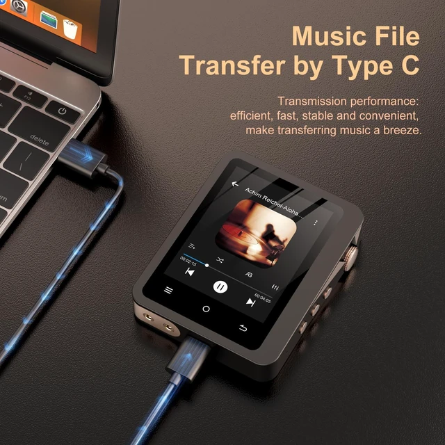 Alt view image 5 of 7 - HiFi MP3 Player with Bluetooth 5.3, Lossless DSD High-Resolution Digital Audio Music Player, Portable DAC FLAC Audio Player, 192Khz/24bit, 2.8" Touchscreen & Leather Case