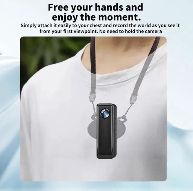 Alt view image 5 of 6 - Action Camera 128GB, 4K 30FPS Body Camera, Hands Free Sports Camera with Magnetic Back Clip, Action Camcorder with Audio and Video Recording for Traveling Cycling Vlogging