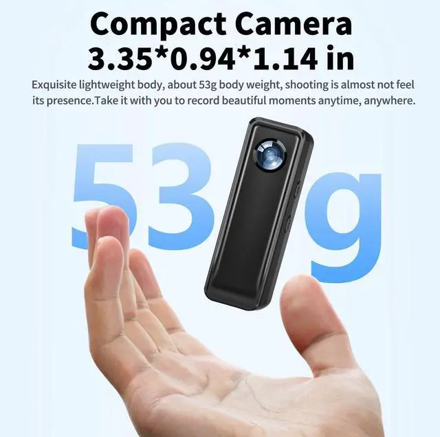 Alt view image 4 of 6 - Action Camera 128GB, 4K 30FPS Body Camera, Hands Free Sports Camera with Magnetic Back Clip, Action Camcorder with Audio and Video Recording for Traveling Cycling Vlogging