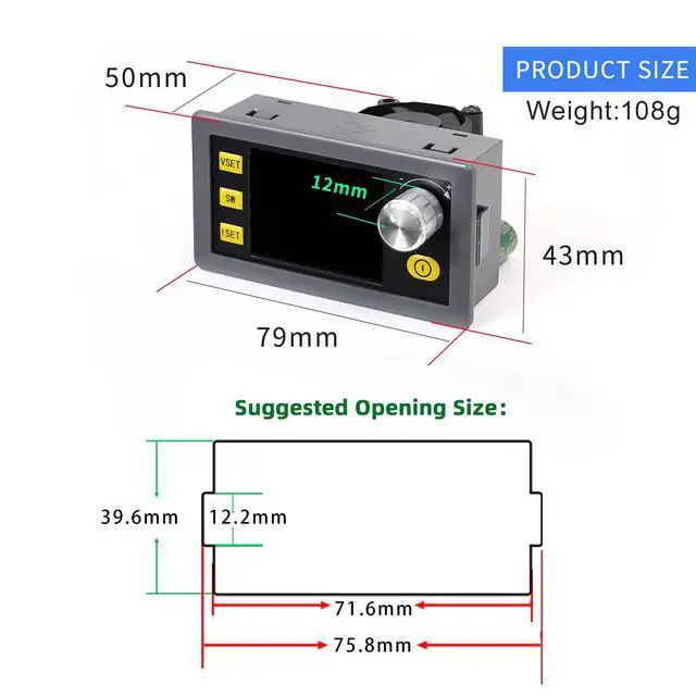 Alt view image 6 of 6 - SK150 DC Buck Boost Power Converter 6-36V to 0-36V, 150W Voltage DC Adjustable Power Supply Module with Display