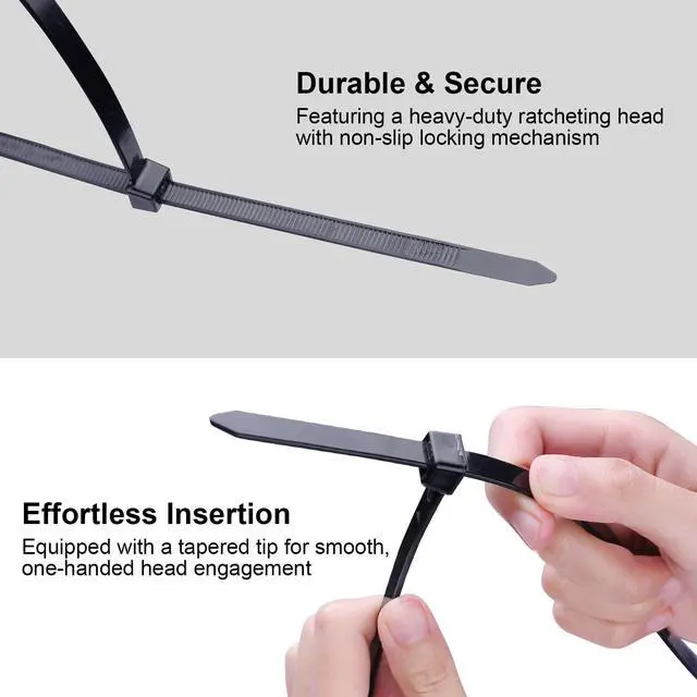 Alt view image 4 of 6 - 50 Pack 48 Inch Large Zip Ties Heavy Duty 200 lbs Tensile Strength Extra Long Cable Ties UV Resistant Outdoor Nylon Ties for Large Bundles