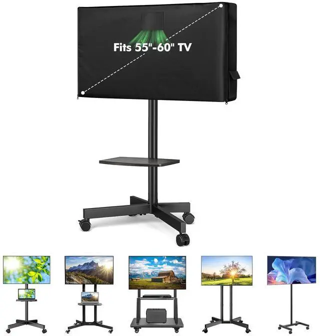 Main image of Waterproof Outdoor TV Cover 55-60" ForMobile TV Stand,Heavy 600D | UPF50+ Outdoor tv stand covers for rolling tv stands,heavy rain-proof 600D cover for outside stainproof.only cover,no stand