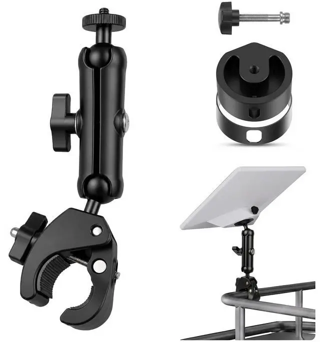 Main image of Starlink Mini Clamp Mount Kit with Adapter, Adjustable Pole and Rail Mount for Starlink Mini, Compatible with 2024/2025/2026 for RV, Camper, Boat, Balcony