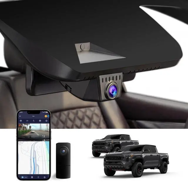 Main image of OEM Style Front 4K & Rear 1080P Dash Cam for Toyota Tacoma 2024-2026,Hidden Design,WiFi & App Control,128GB Card