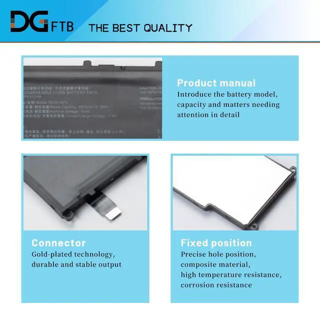 Alt view image 2 of 7 - RC30-0370 Replacement Laptop Battery for Razer Blade 14 2021 2022 RZ09-0370 | RZ09-0427 RZ09-0368 RZ09-0370AE23 RZ09-0370CEA3-R3U1 RZ09-0370BEA3-R3U1 RZ09-0427EE23-R3U1 RZ09-0427NEA3 15.4V 4003mAh