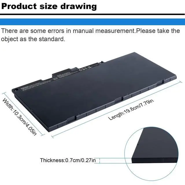 Alt view image 2 of 7 - CS03XL Battery for HP Elitebook 840 850 755 745 G3 G4 ZBook 15u G3 G4 Series 46Wh