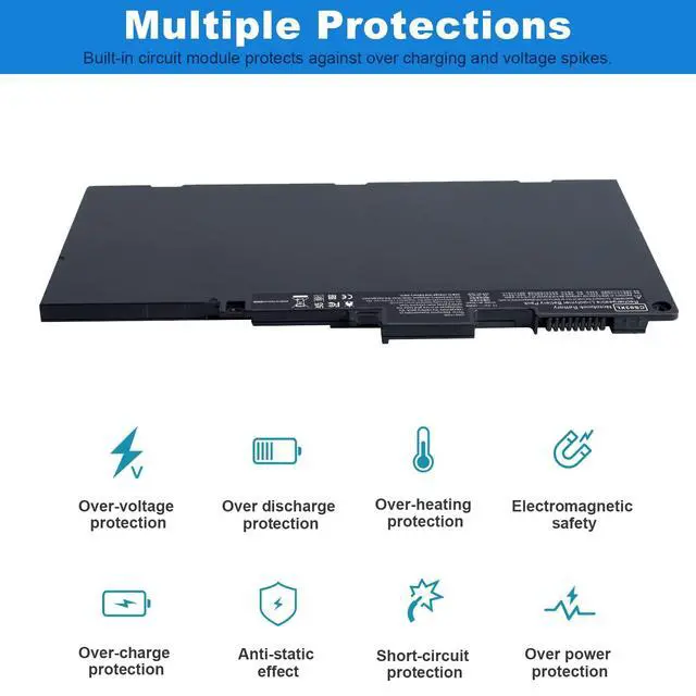 Alt view image 5 of 7 - CS03XL Battery for HP Elitebook 840 850 755 745 G3 G4 ZBook 15u G3 G4 Series 46Wh