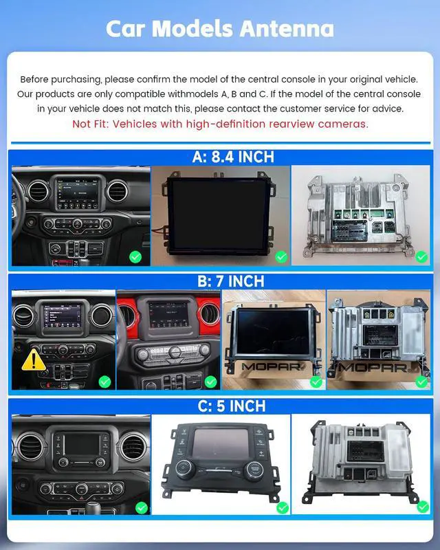 Alt view image 3 of 7 - 4+64G Car Radio for Jeep Wrangler JL 2018-2021/Gladiator JT 2020-2021, 9" Incell Touchscreen Car Stereo Wireless CarPlay Android Auto, 5GHz WiFi, Bluetooth 5.0, EQ, GPS, 1280 * 720, Backup Camera, SWC