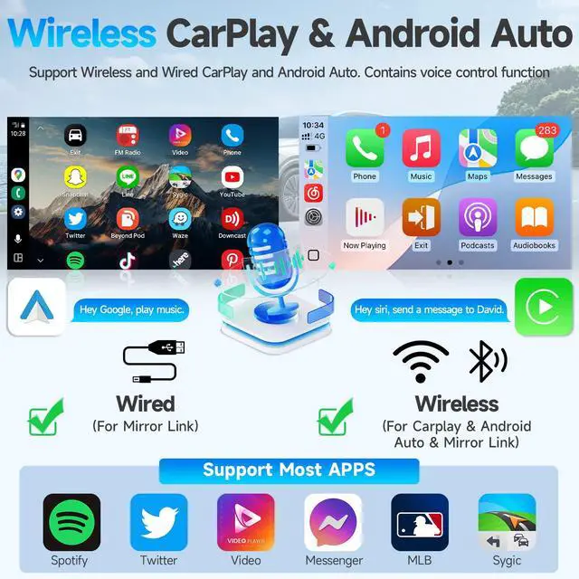 Alt view image 3 of 7 - 4+64G Car Radio for Nissan Altima 2008 2009 2010 2011 2012 Stereo Upgrade, 9'' IPS Touchscreen with Wireless Carplay Android Auto in-Dash Bluetooth GPS WiFi Backup Camera Mic, Manual A/C
