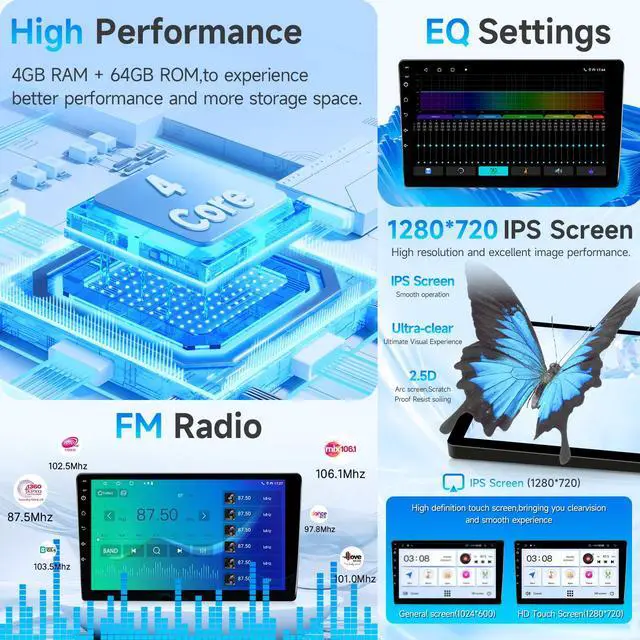 Alt view image 4 of 7 - 4+64G Car Radio for Nissan Altima 2008 2009 2010 2011 2012 Stereo Upgrade, 9'' IPS Touchscreen with Wireless Carplay Android Auto in-Dash Bluetooth GPS WiFi Backup Camera Mic, Manual A/C