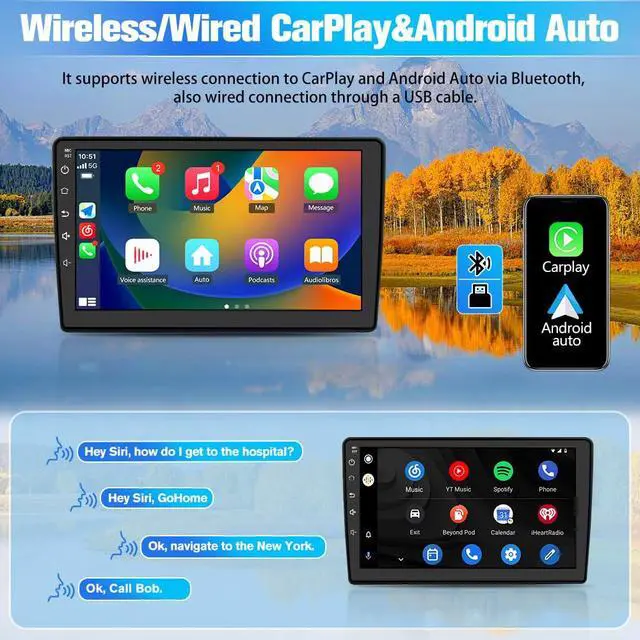 Alt view image 5 of 7 - Car Radio for Ford F150 Radio, 2009 2010 2011 2012 for F150 Android Car Stereo with 9 Inch Screen, Carplay, Touch Screen, Backup Camera, DSP, 2G RAM, 64G ROM Manual AC (Low-end Model)