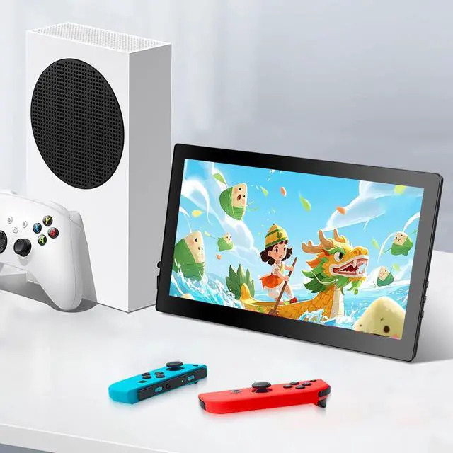 Alt view image 5 of 7 - 10.1inch Touchscreen Portable Monitor, HDR 1366x768P 60hz 400cd/m² 99% sRGB HDMI USB-C Small Monitor for Switch Xbox PS4/5 Laptop Raspberry pi