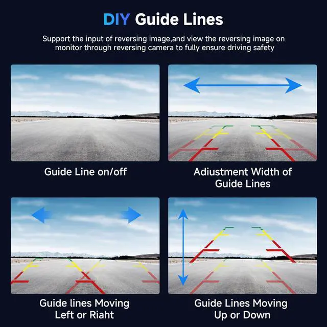 Alt view image 6 of 7 - 1080P HD Wireless Backup Camera System, 7-inch LCD Monitor with 2 Rearview Camera for Trailer RV Camper Truck Car Bus, DIY Guide Lines, IP68 Waterproof, Night Vision, BSD, 12V-36V